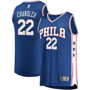 Camiseta Wilson Chandler 22 Philadelphia 76ers Icon Edition Azul Hombre